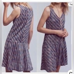 Anthropology Maeve Westwater Chevron Knit Dress - size XS